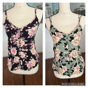 American Eagle Outfitters Set of 2 Floral Tanks XS